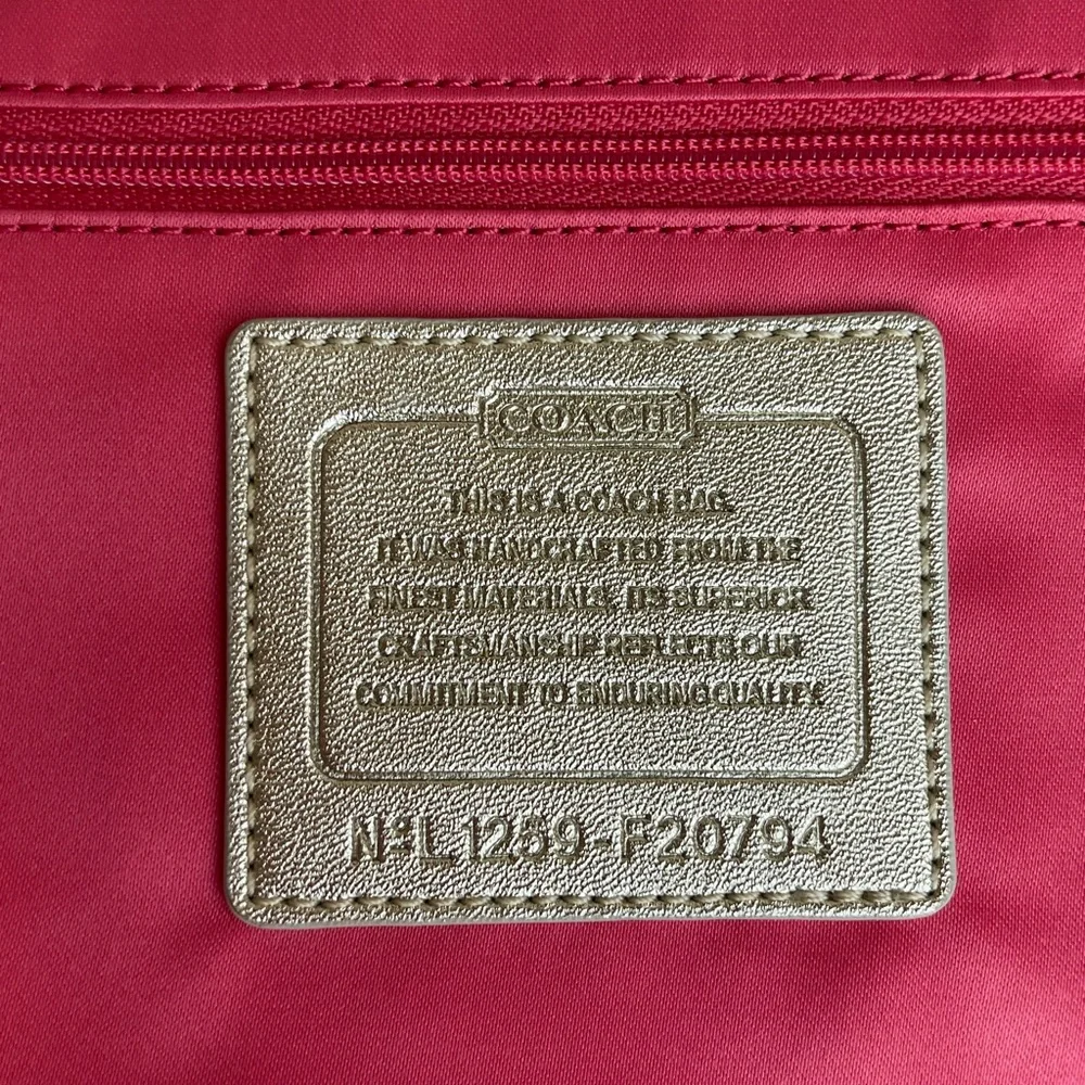 COACH Poppy Daisy Signature Applique Glam Tote